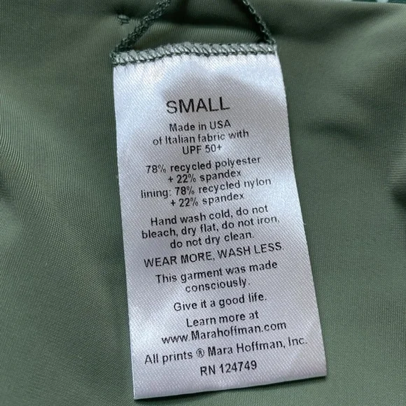 Mara Hoffman | Triangle bralette and Zoa bottoms in green floral leaves - Picture 4 of 4